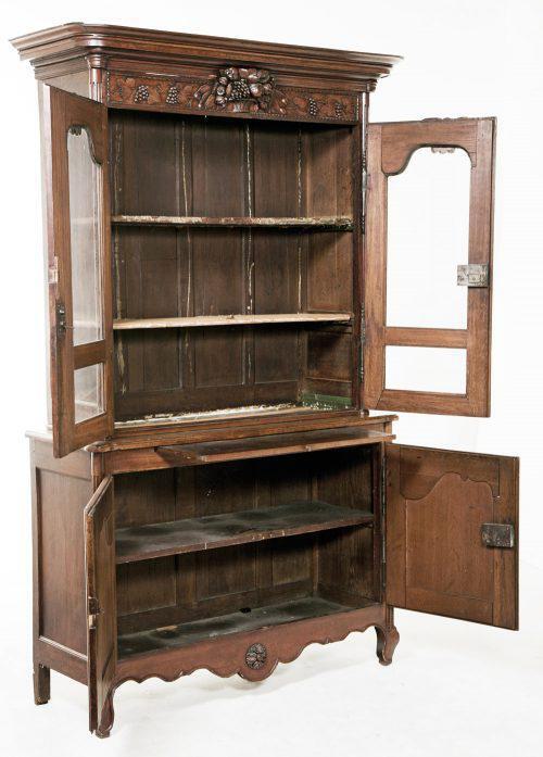 Early 19th Century French Oak Cabinet / Buffet Deux Corps