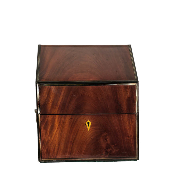 Rare Large Mahogany Cutlery Box, England circa 1880