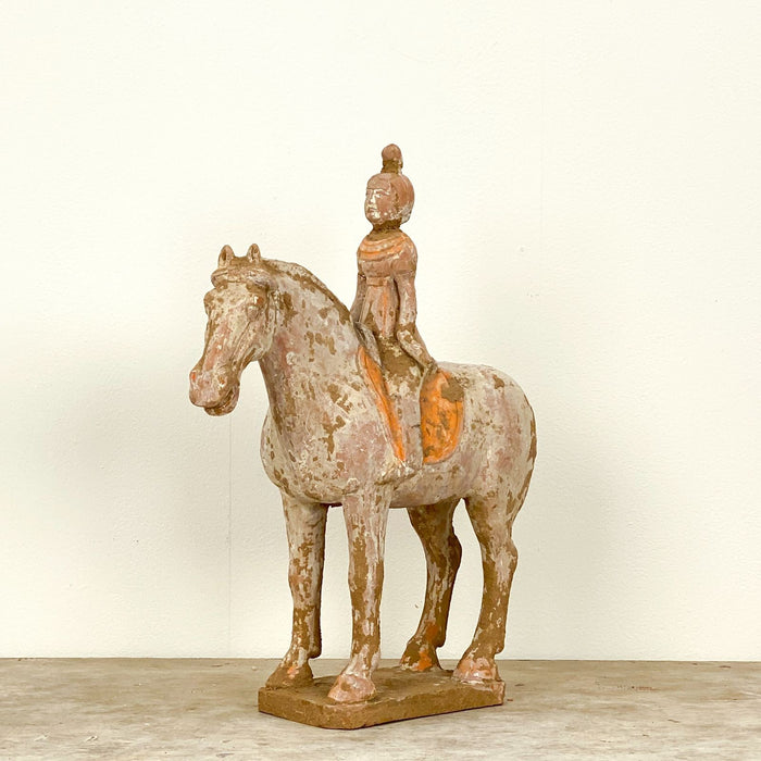 Tang Dynasty Horse and Rider, China 7th Century Was $4950