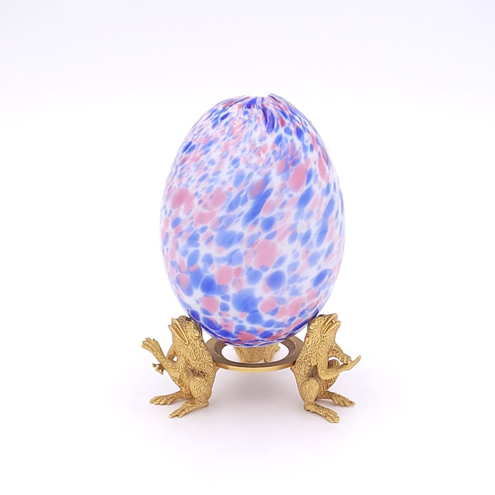 Spattered Glass Egg, American, 19th century