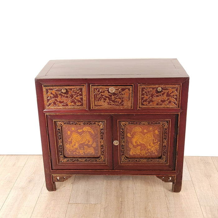 Chinese Painted Cabinet with Later Locks, circa 1920