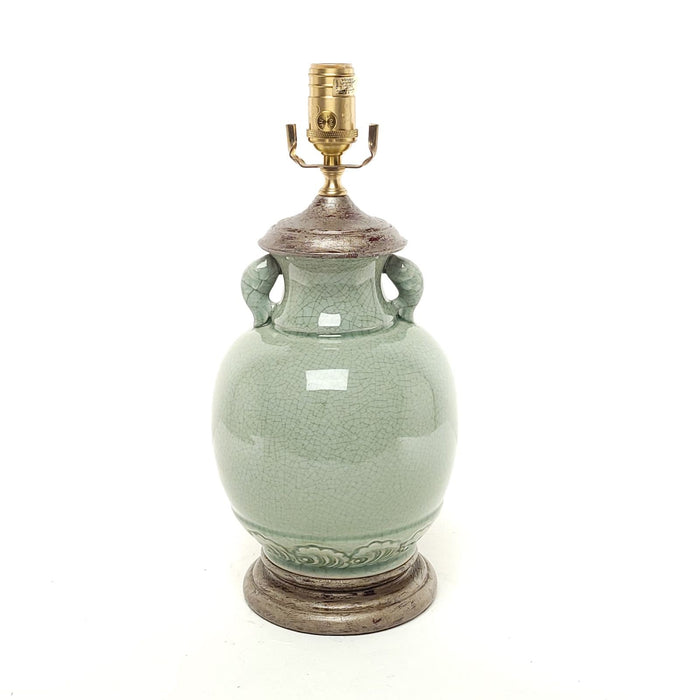 Chinese Celadon Vase, Now a Lamp, circa 1930