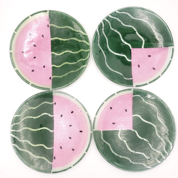 Set of Four Vintage Watermelon Plates