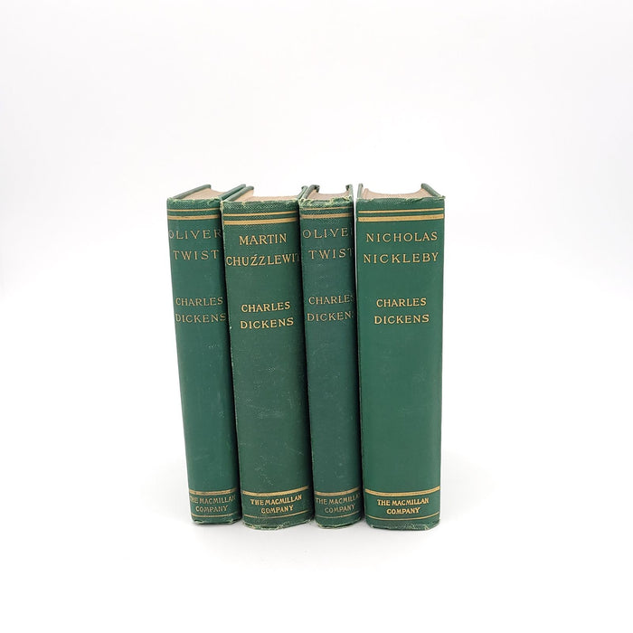 Set of Four Antique Dickens Volumes, circa 1900