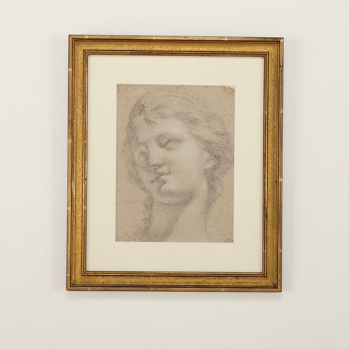 18th Century Drawing of a Carved Portrait Bust, England circa 1800