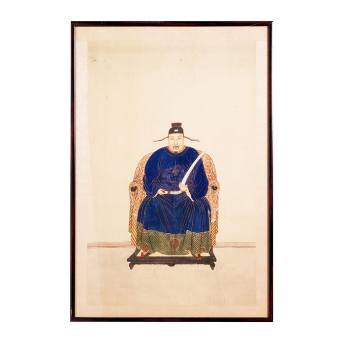 Mid 19th Century Chinese Ancestor Portrait Painting