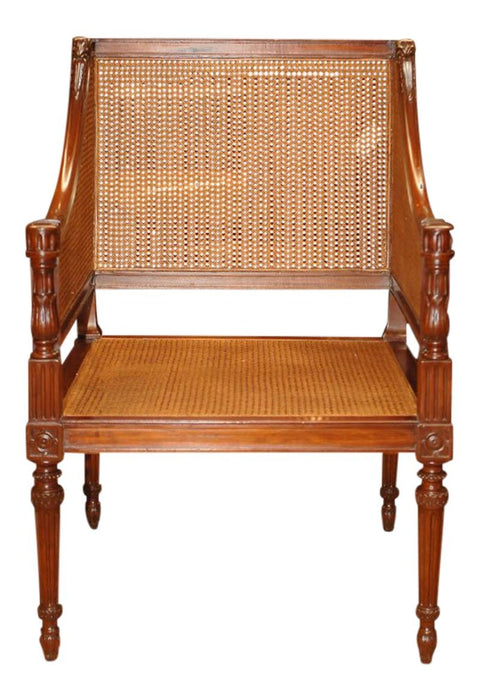 Mid 19th Century Large Caned Bergere Chair