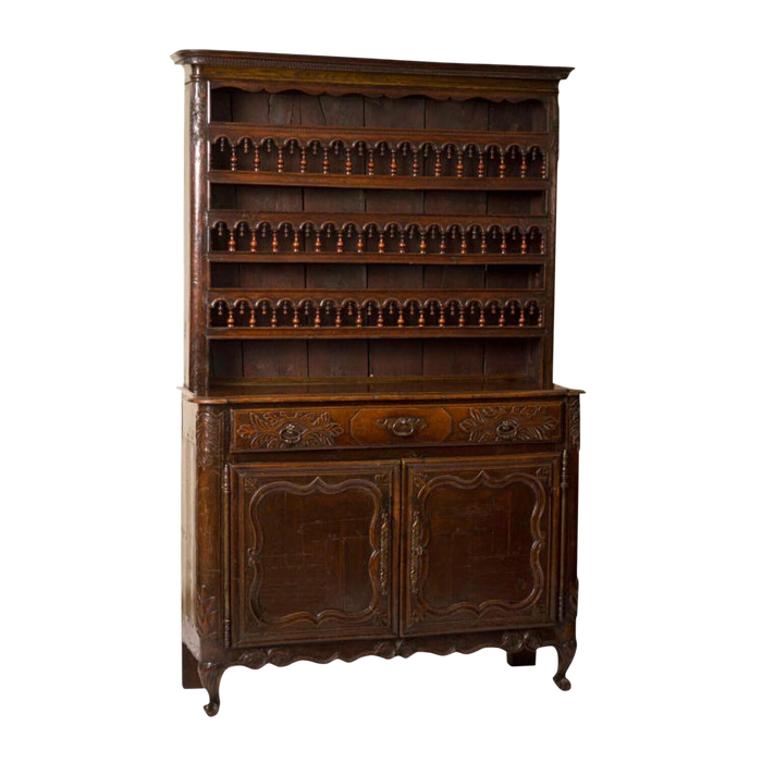 French Carved Kitchen Cabinet / Vaisselier