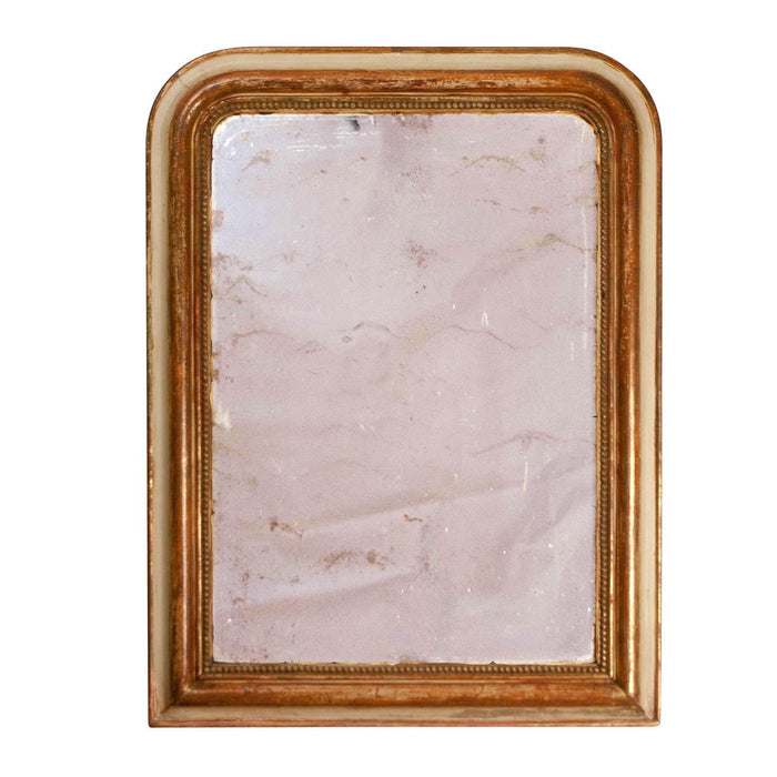 Circa 1840 Louis Philippe Cream Painted and Gilt Mirror, France