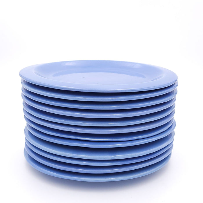 Set of Twelve Rich Pale Blue Plates, Probably U.S.A., circa 1910