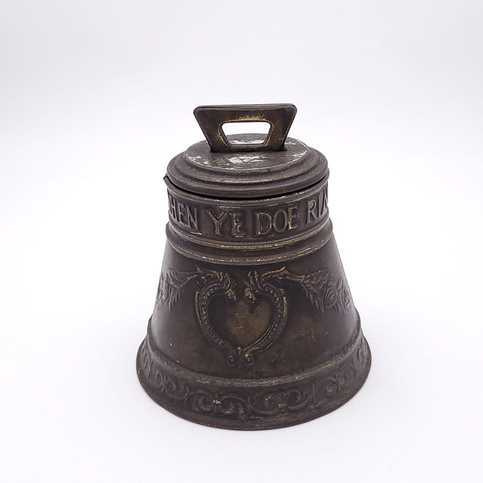 Huntley Palmer Biscuit Tin Shaped Like a Bell, England circa 1900