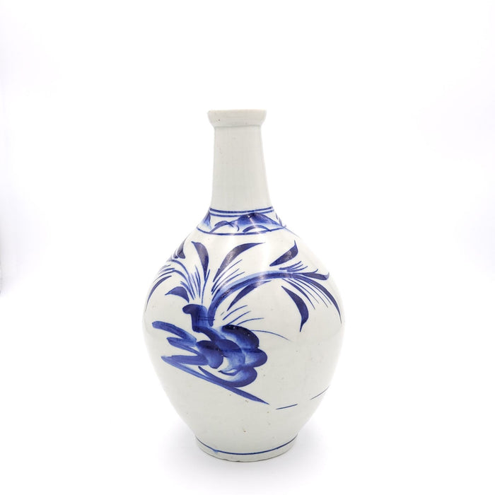 Japanese Blue and White Bottle Vase, circa 1900