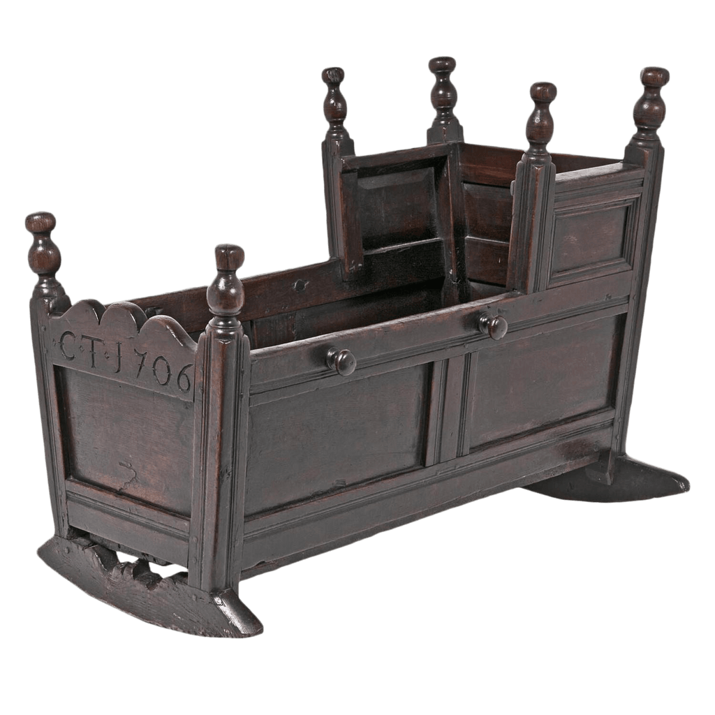 Early 18th Century Country Oak Baby Cradle — Antique Art Exchange