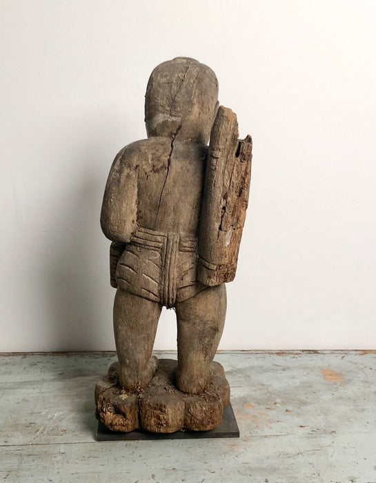 Wood Carving of a Workman