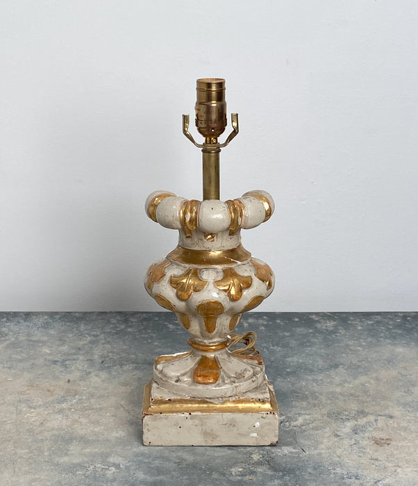 Small Carved & Gilt Mounted Urn Lamp, Italy, Circa 1920