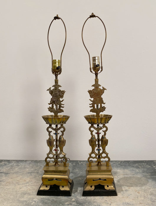 Pair of 19th Century Chinese Lamps