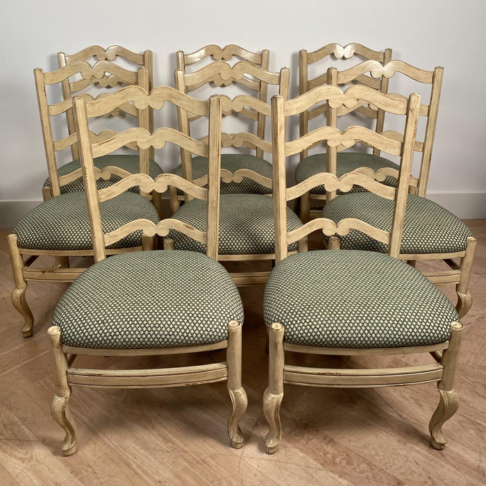 Set of 8 Vintage Ladderback Side Chairs