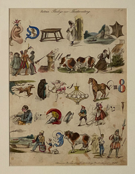 Rebus - Picture Puzzle, Germany 19th Century, #10