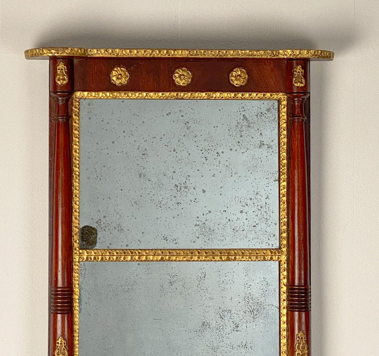 American Mahogany Pier Mirror, 19th Century