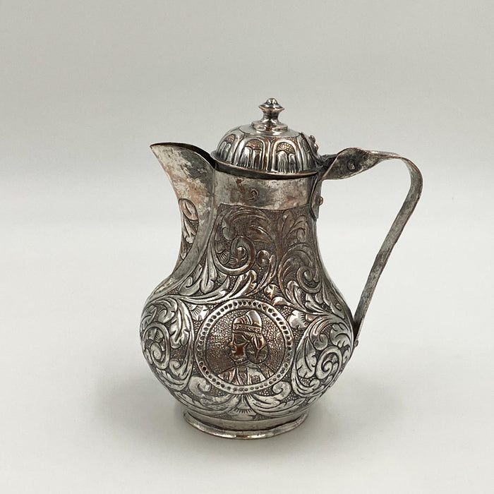 Silver on Copper Water Jug, 19th Century