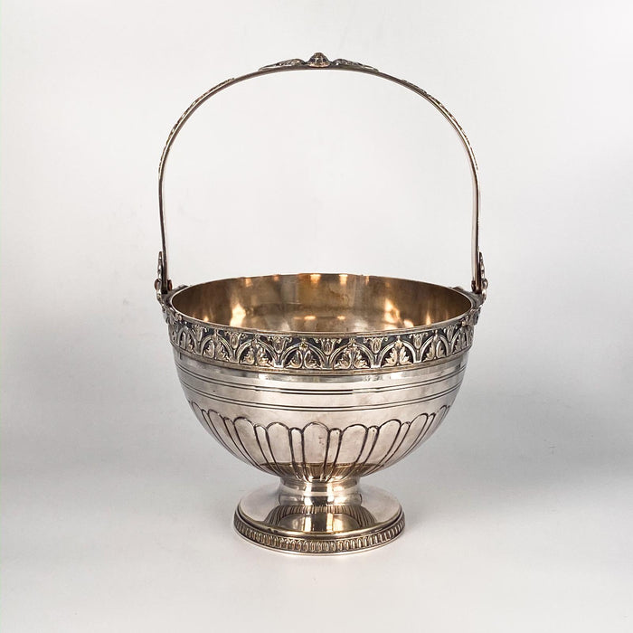 Silver on Copper Basket, England Circa Late 19th Century