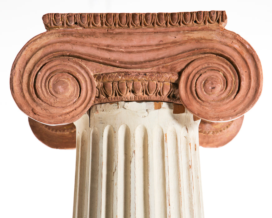 Large Antique Column With Terra Cotta Capital circa 1880