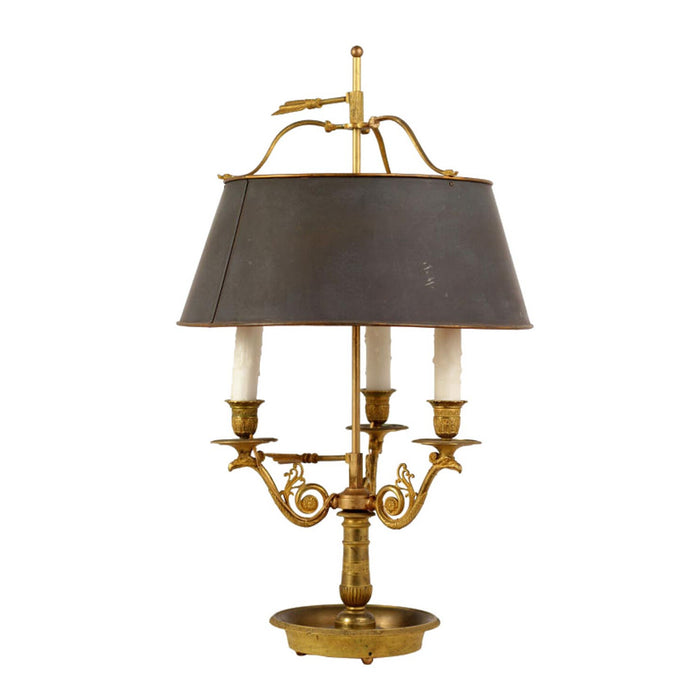 A 19th century Antique Gilt Bronze Bouillotte Lamp