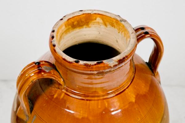 Yellow Glazed Amphora, Italy 18th or 19th Century